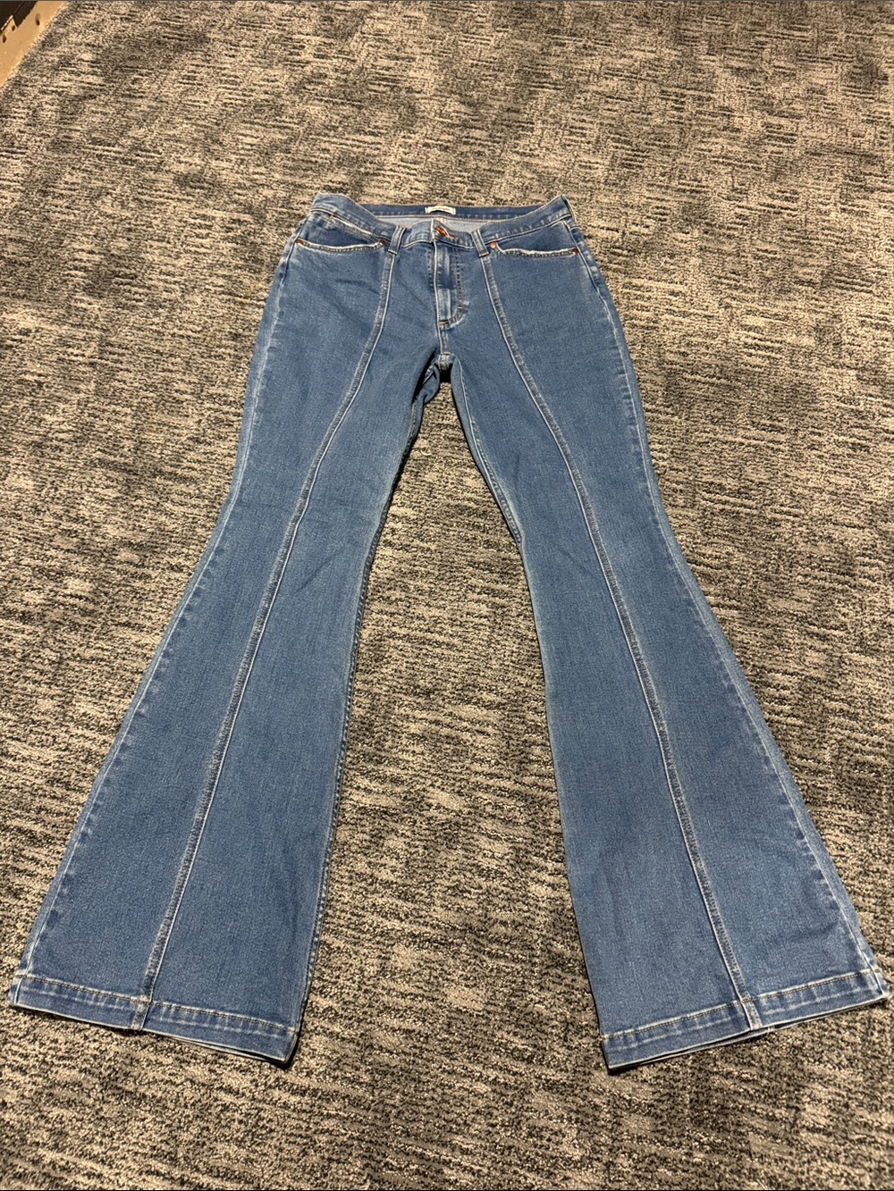Wrangler Light Blue Paneled Flare Jeans